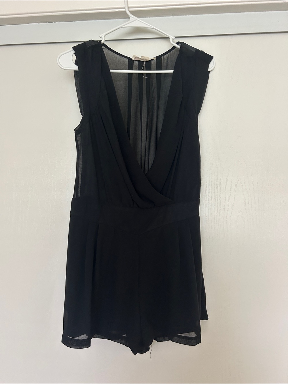 one clothing Black Strapless Draped Romper